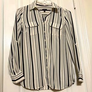 Talbots Button Down Polyester Long Sleeve Misses Size XS